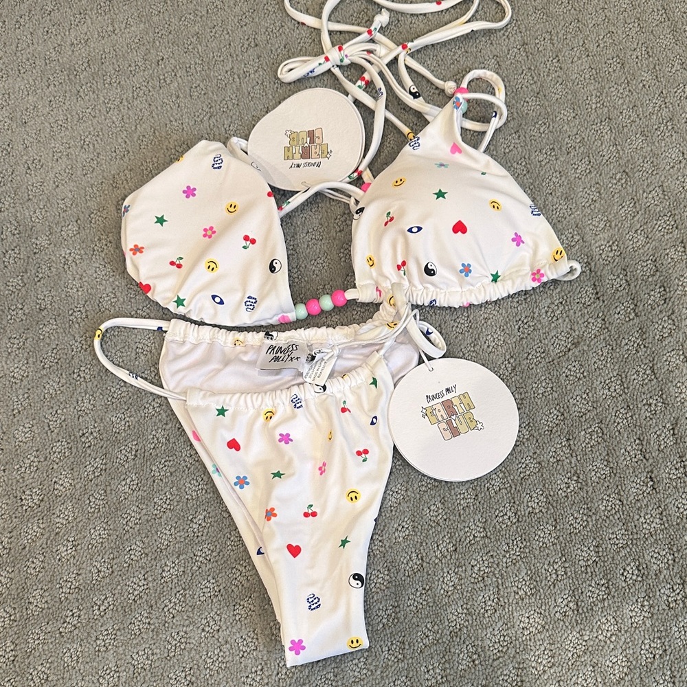Princess Polly White Multicolor Bikini